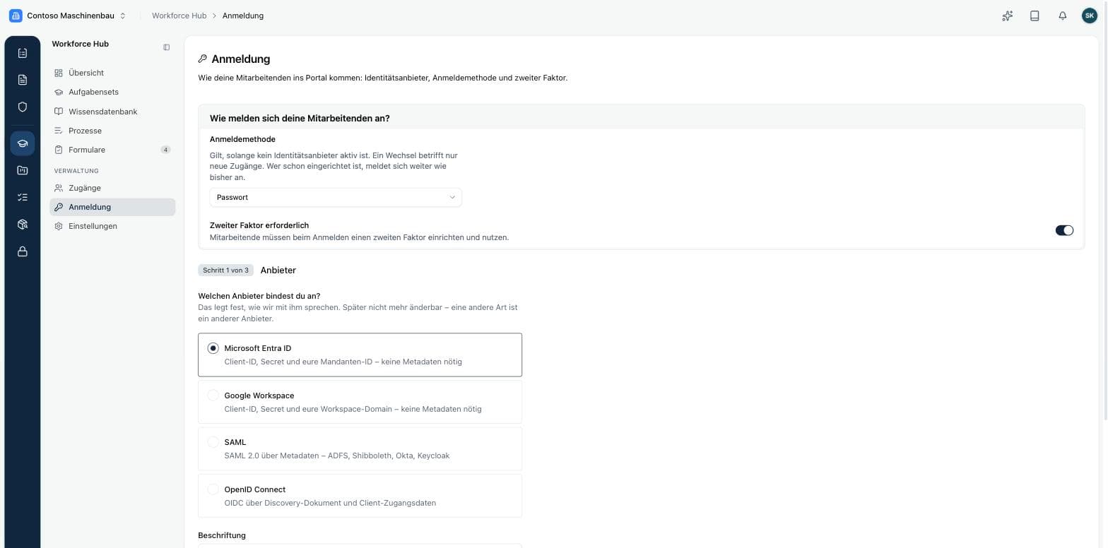 Assistent für Single Sign-on