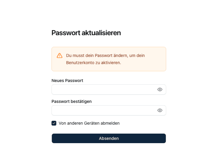 Passwort festlegen