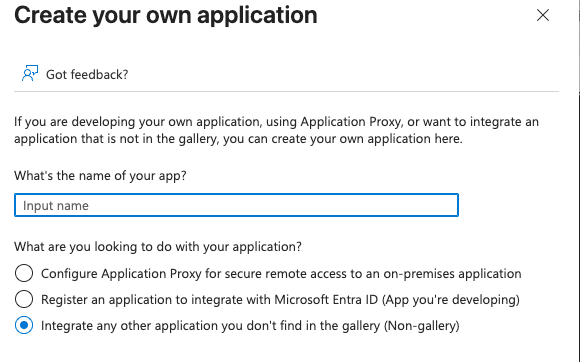 Screenshot: Neue App-Registrierung in Entra ID