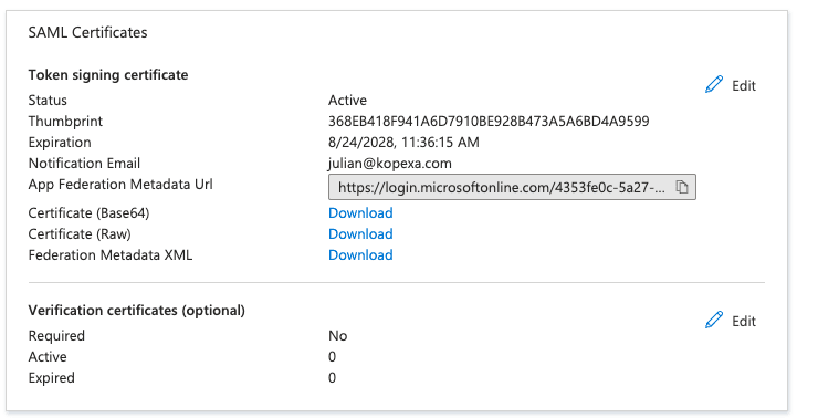 Screenshot: Zertifikat-Download